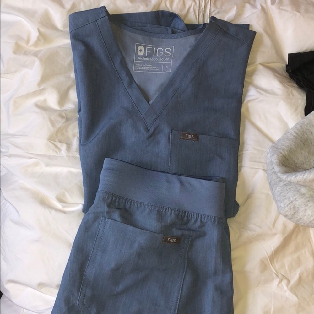FIGS scrub set heather indigo